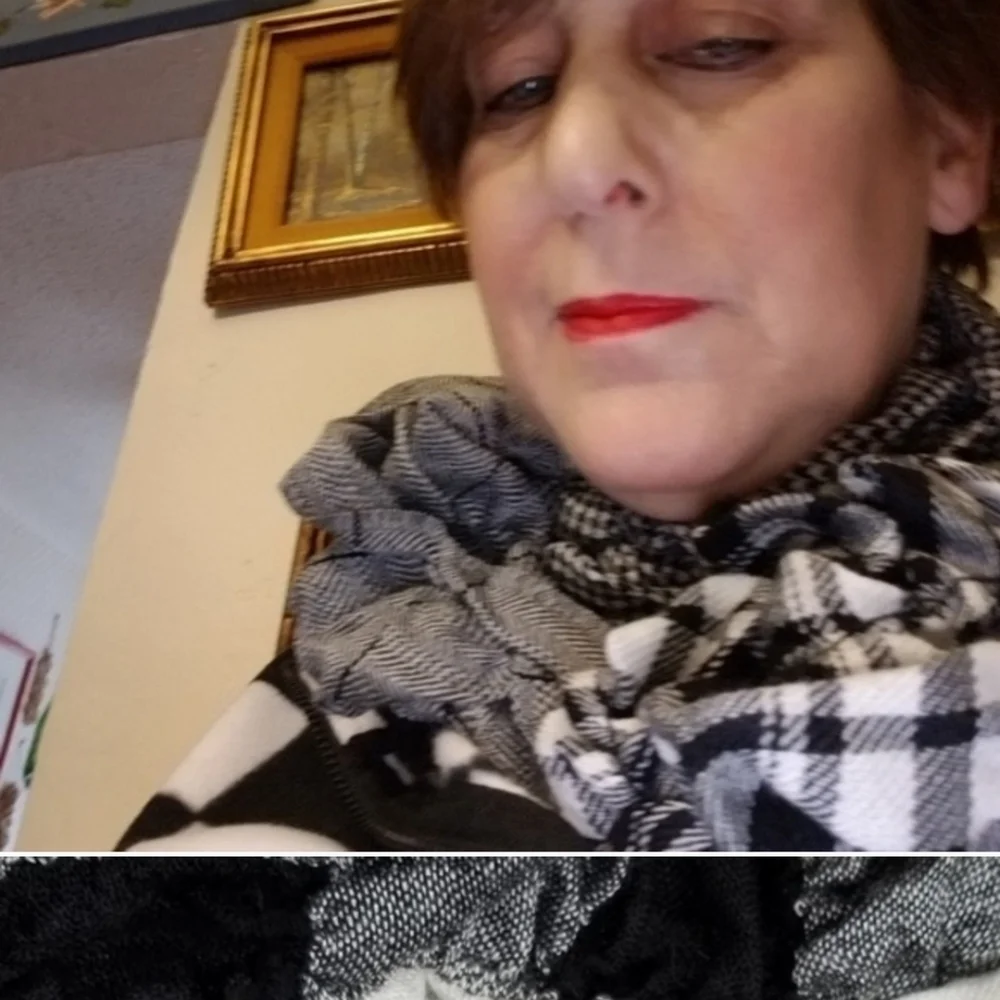 Black and White Ruched infinity‎ Scarf NEW